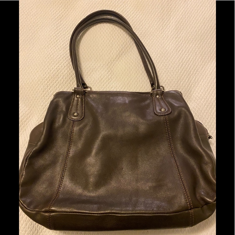 Clarks Brown Leather Handbag Tote